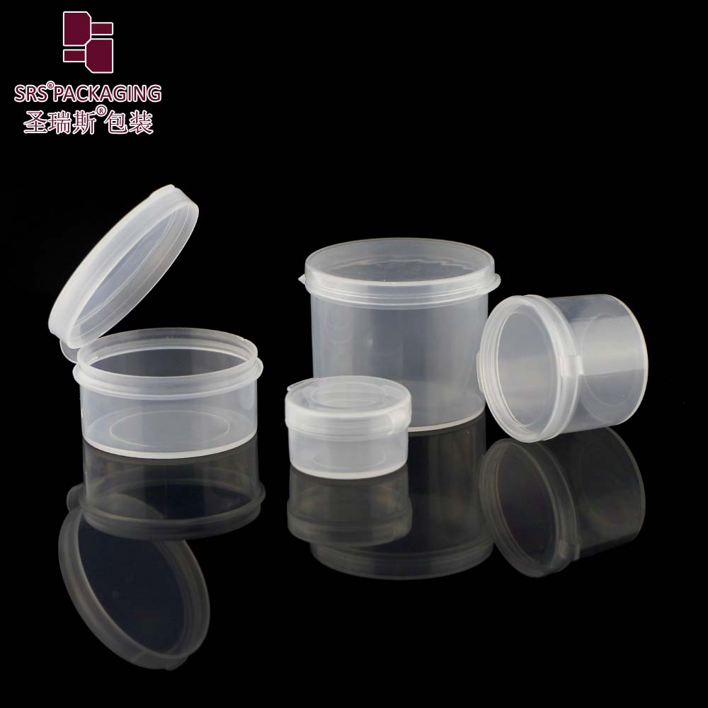 Empty Transparent 1ml 5ml 7ml 20ml 25ml 28ml 35ml 50ml Plastic Pill Bottles PP Jar With Flip Cap