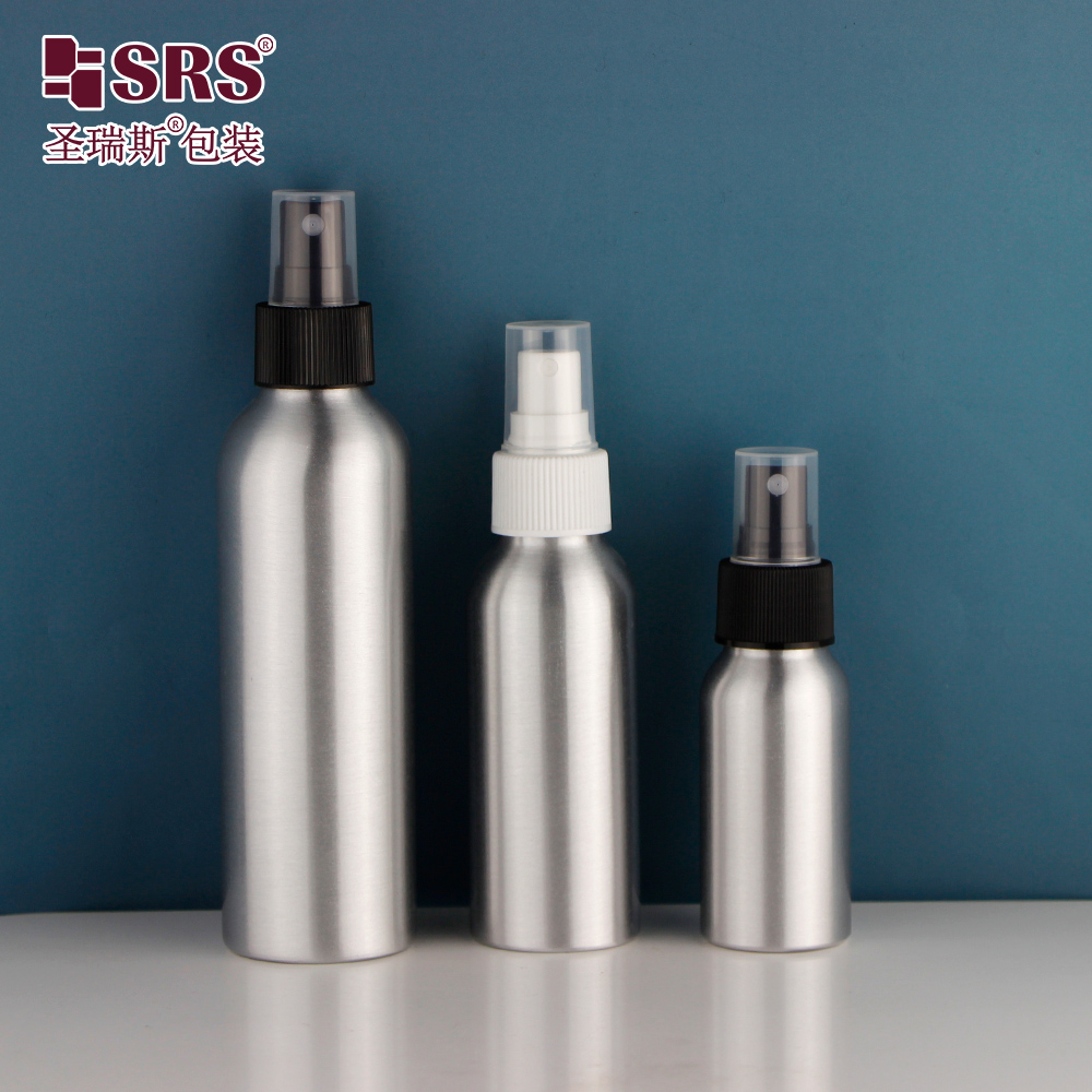 SRS New Luxury Wholesale Empty Aluminum Water Bottles Aluminum Bottle Sray bottle