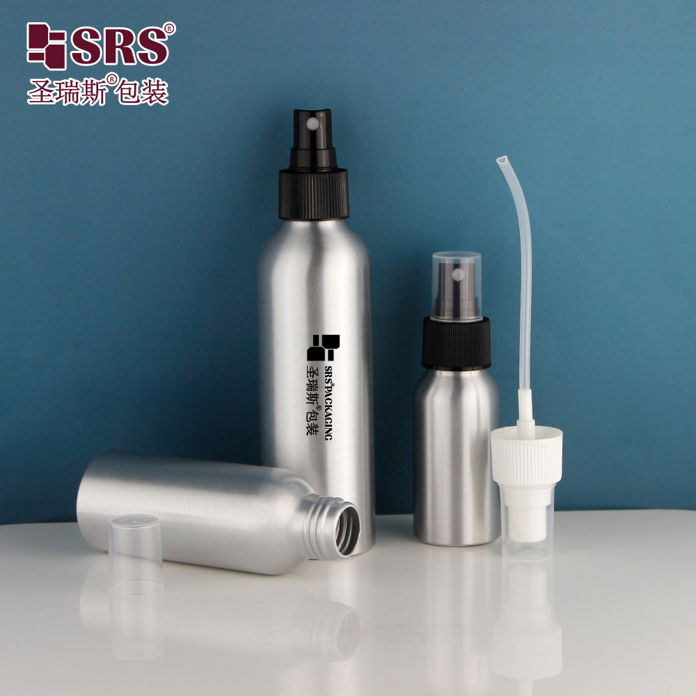 SRS New Luxury Wholesale Empty Aluminum Water Bottles Aluminum Bottle Sray bottle