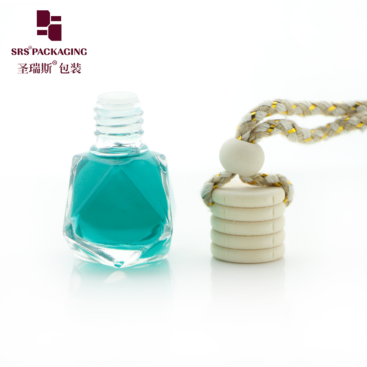 8ML Car hanging glass bottle perfume freshener/car freshener hanging car air