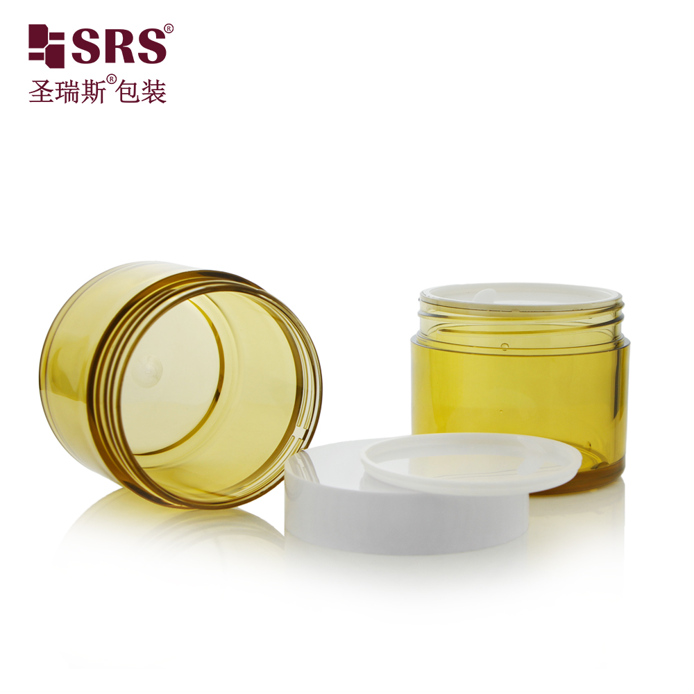 Wholesale Round Shape PET Jar Black 15g 30g 50g 80g 100g 150g 200g 250g 300g Plastic Jar Cosmetic Skincare Cream Jar