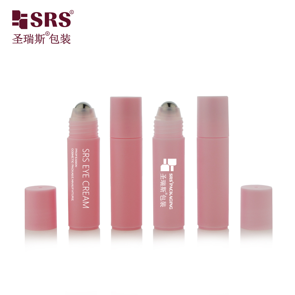 Empty New Design Cosmetic 20 ml PP Roll On Bottle Steel Roller Ball Custom Color Eye Cream Container