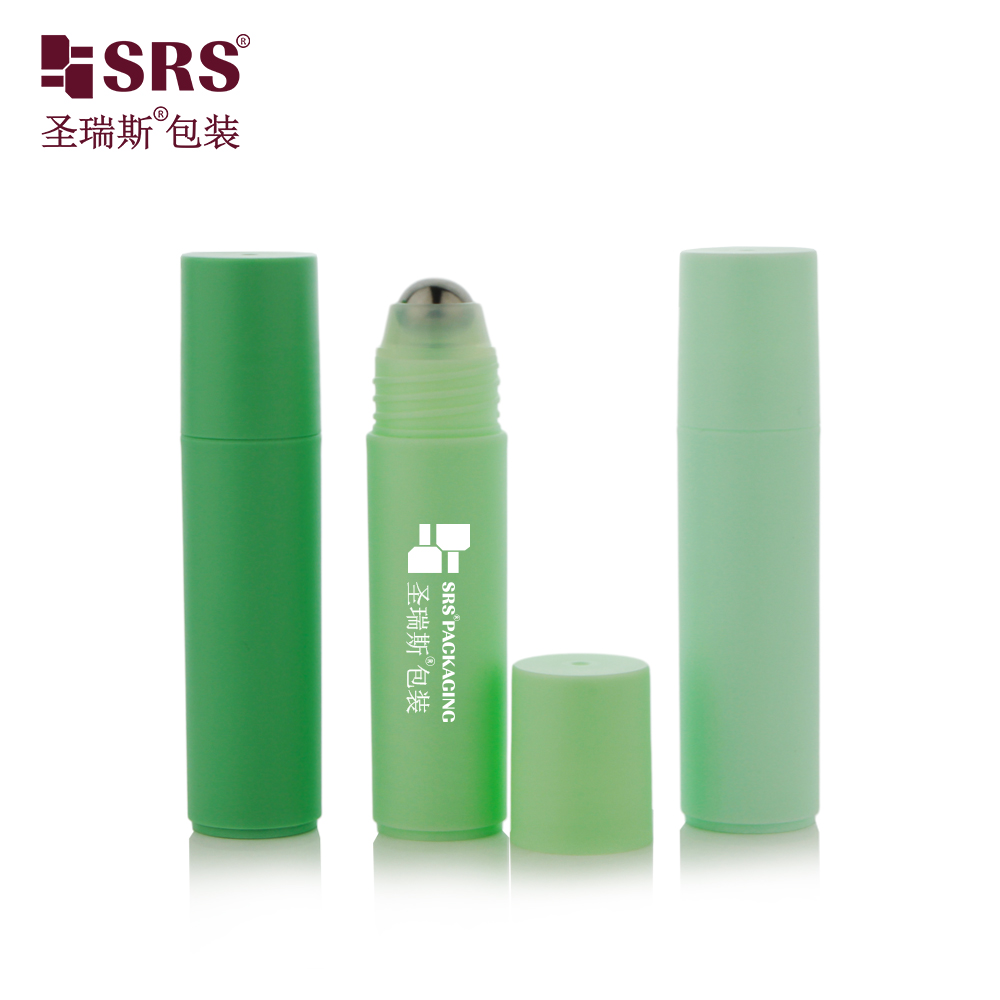 Empty New Design Cosmetic 20 ml PP Roll On Bottle Steel Roller Ball Custom Color Eye Cream Container