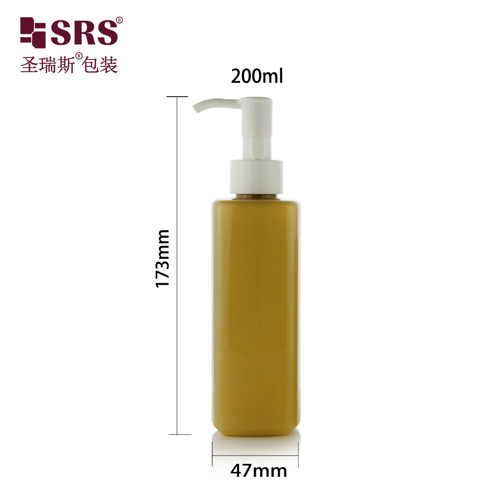 200ml Empty Fine Mist Luxury Custom Color Pump Square Fancy PET Bottle