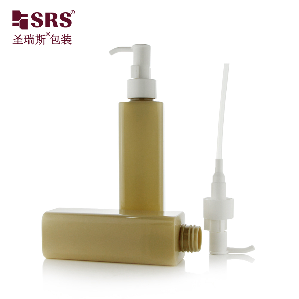 SRS Packaging Wholesale 180ml Custom Color Square Shape Toner Lotion PET Bottle