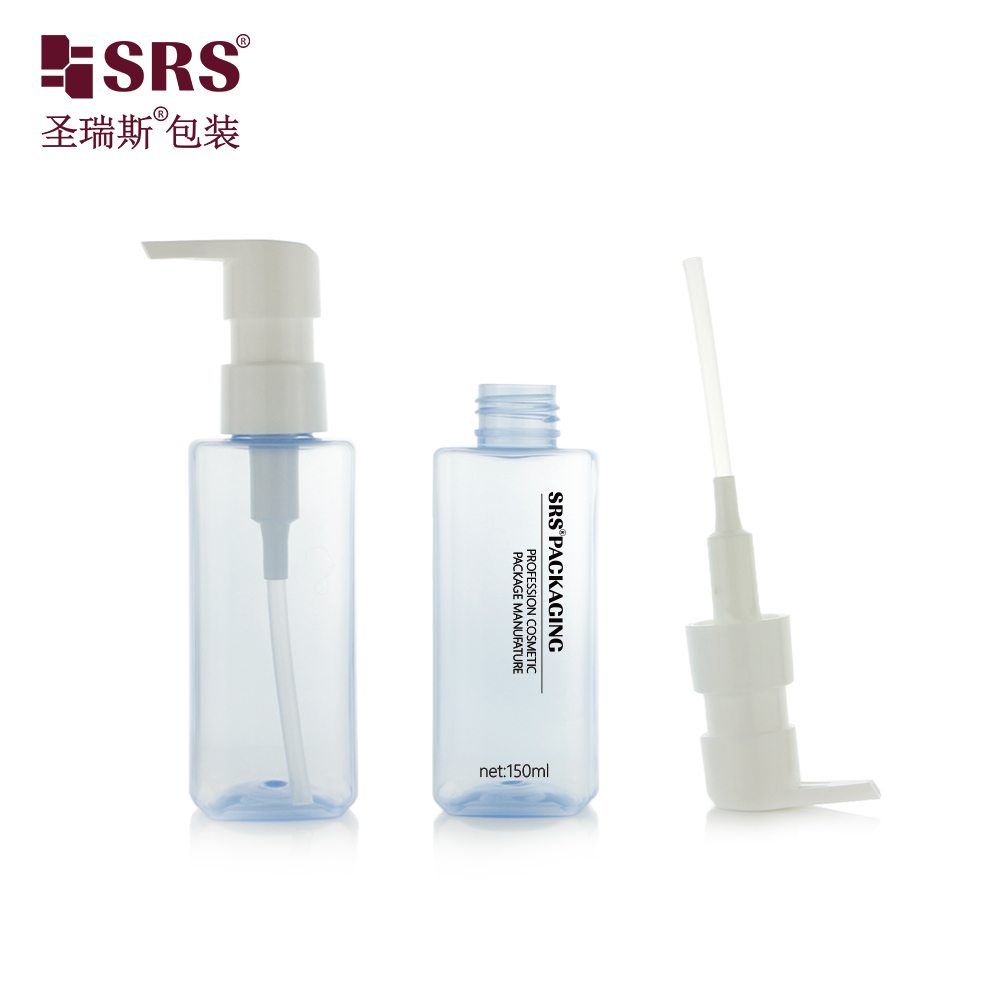 SRS Packaging Wholesale 150ml Custom Color Square Shape PET Bottle For Lotion Gel