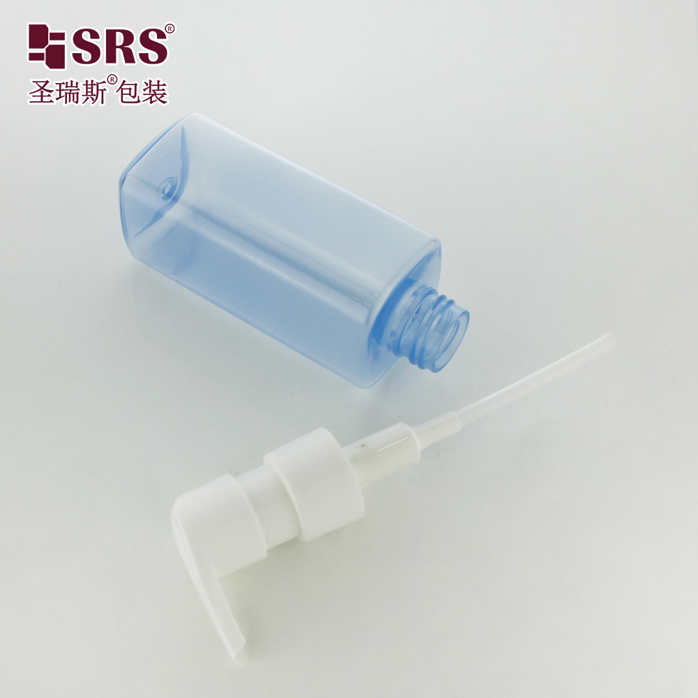 SRS Packaging Wholesale 150ml Custom Color Square Shape PET Bottle For Lotion Gel