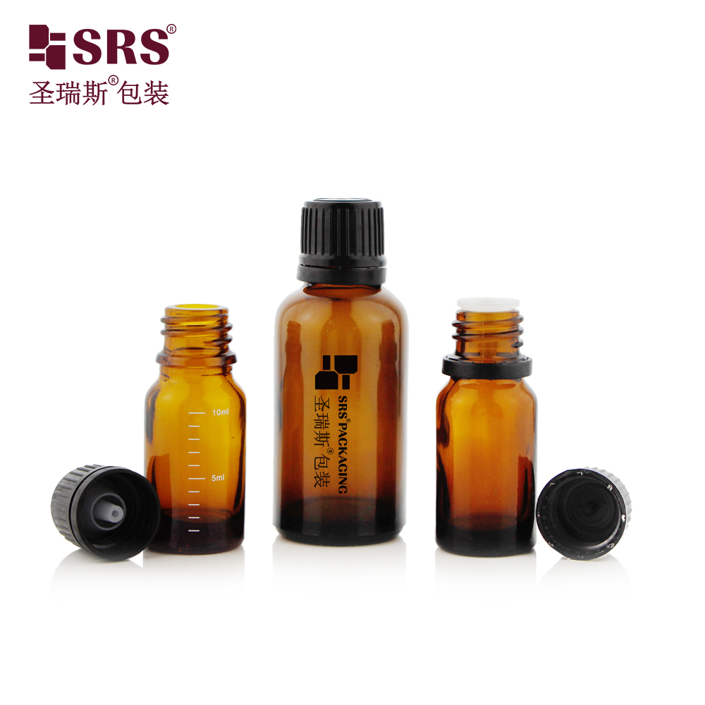 Wholesale Custom 5ml 10ml 15ml 20ml 30ml 100ml Wide Mouth Amber Pharmaceutical Medical Glass Bottle with Child Safety Cap bottle
