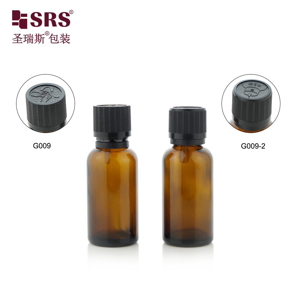 Aromatherapy Glass Bottle 5ml 10ml 15ml 20ml 30ml 50ml 100ml Empty Essential Oil Bottle with Tamper Evident Child Proof Cap
