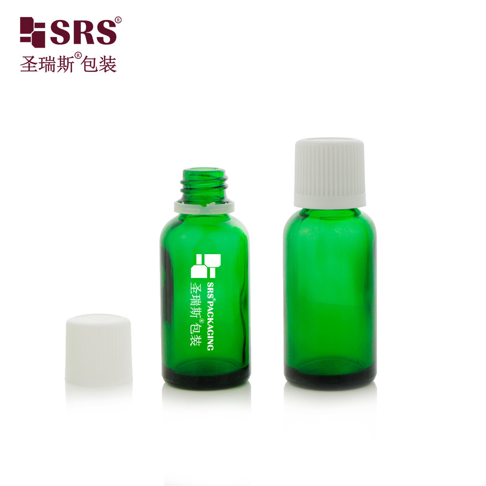 Plastic Tamper Evident Resistant Glass Essential Oil Bottle Screw Cap 5ml 10ml 15ml 20ml 30ml 50ml 100ml Container