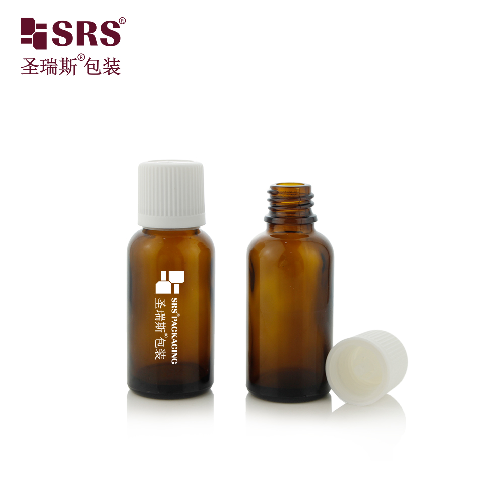 Plastic Tamper Evident Resistant Glass Essential Oil Bottle Screw Cap 5ml 10ml 15ml 20ml 30ml 50ml 100ml Container