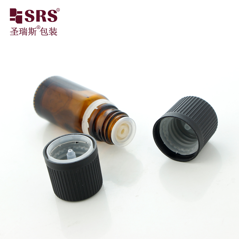 Customized Logo Amber Essential Oil Bottle 10ml 5ml 15ml 20ml 30ml 50ml Good Quality Skin Care Serum Glass Bottle With Screw Cap