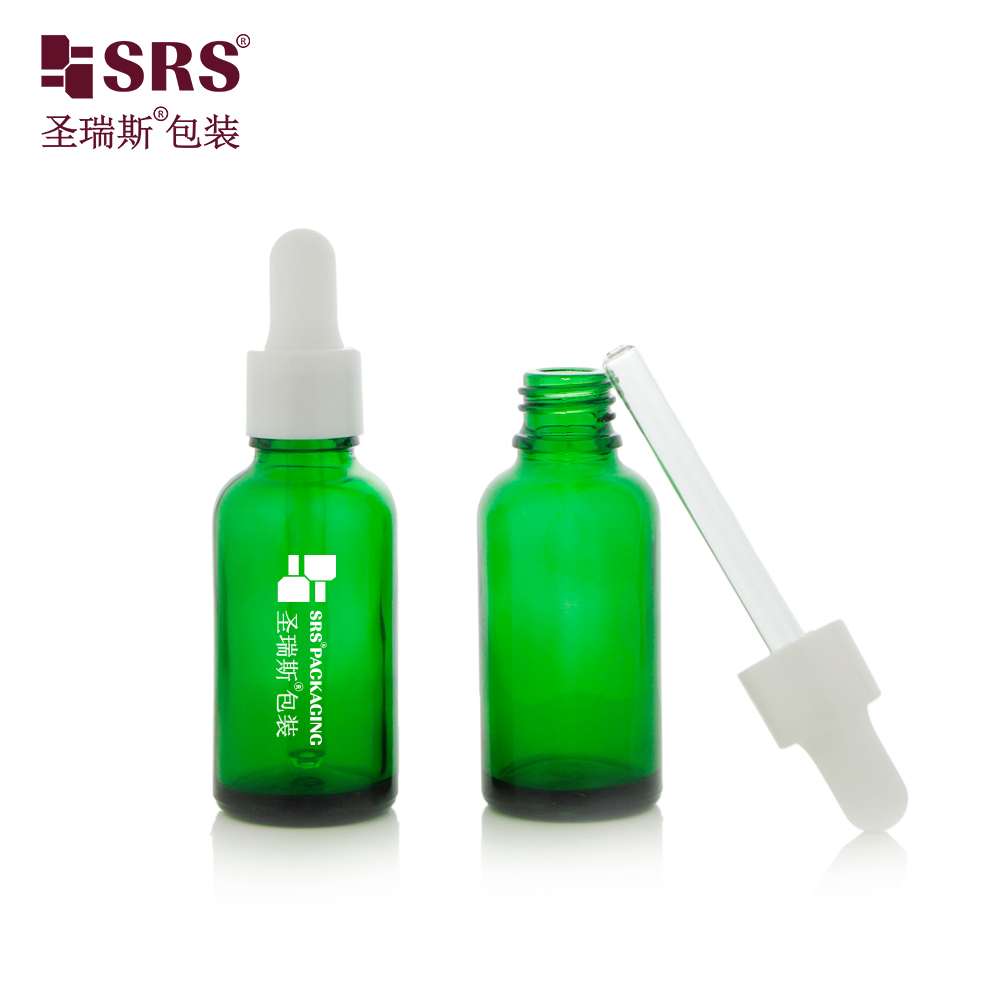 SRS General Glossy Custom Color Seven Capacity Essential Oil Glass Dropper Bottle