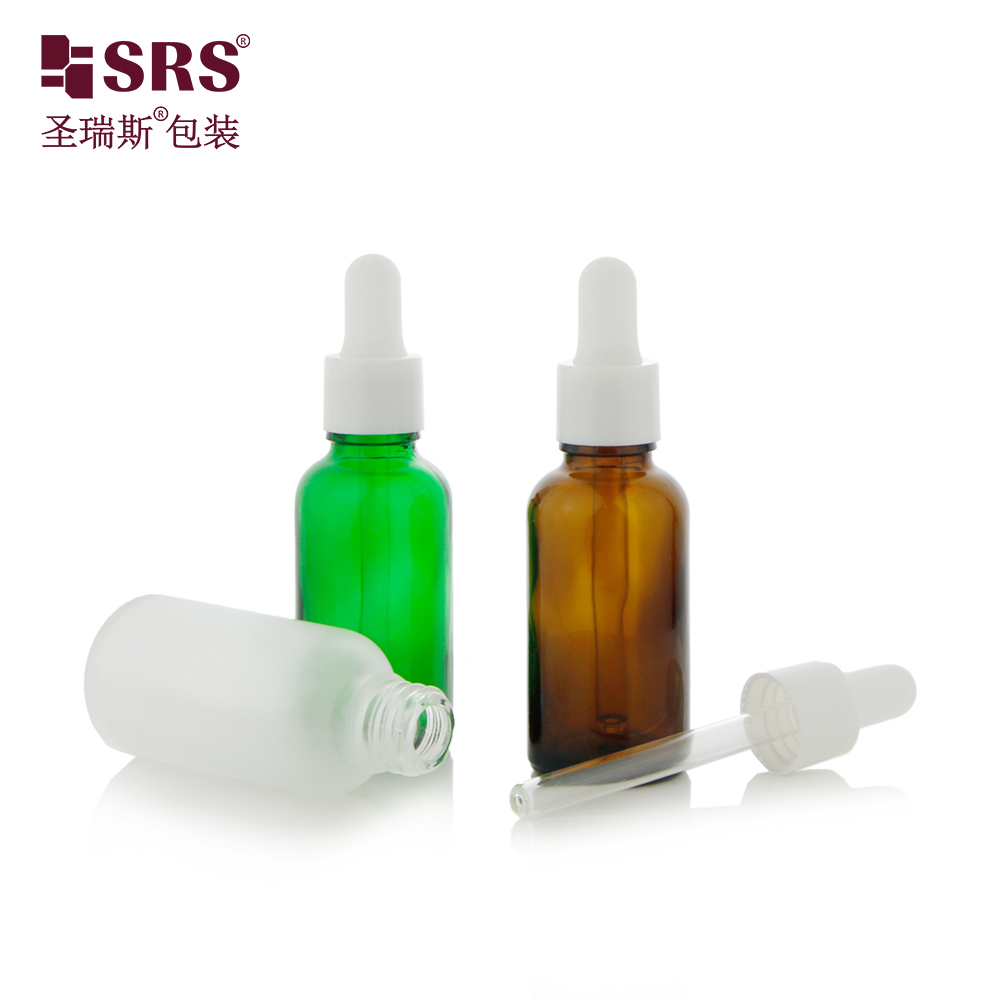 SRS General Glossy Custom Color Seven Capacity Essential Oil Glass Dropper Bottle