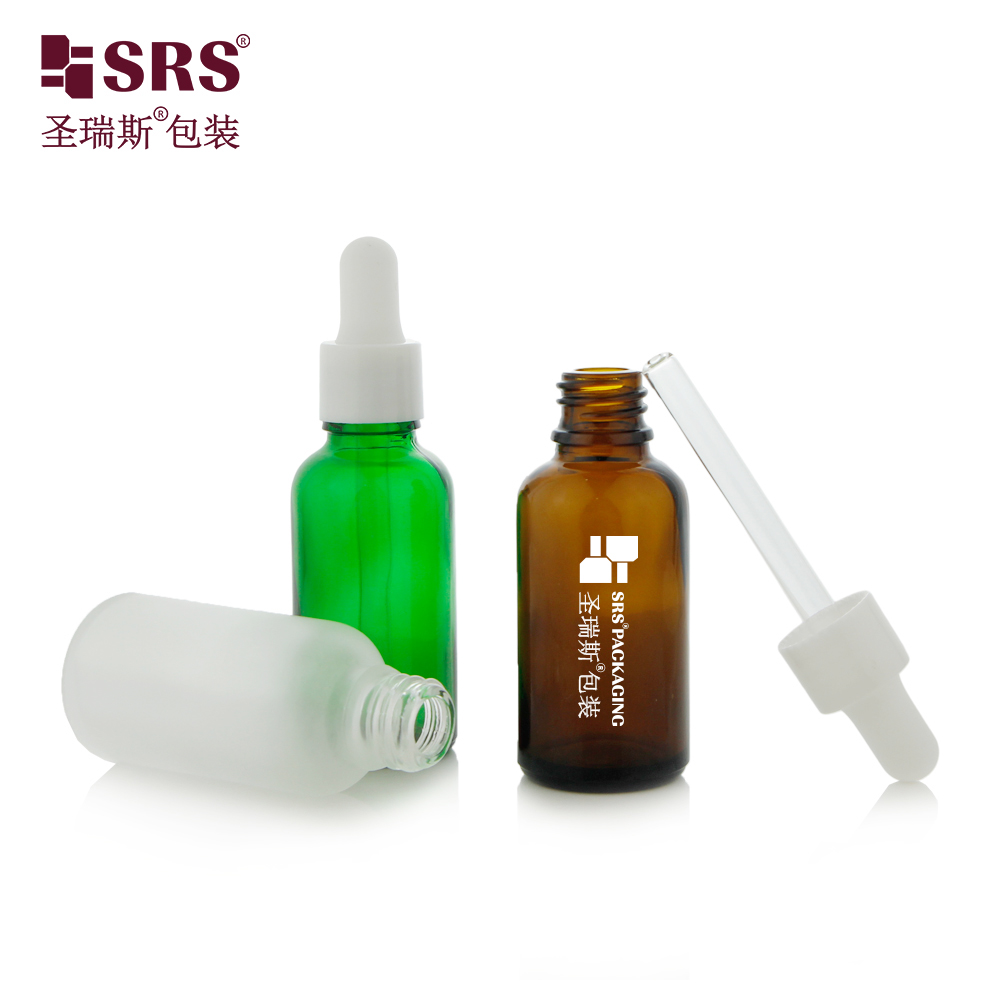 SRS General Glossy Custom Color Seven Capacity Essential Oil Glass Dropper Bottle