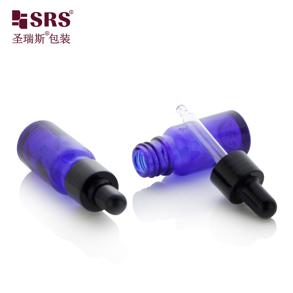 SRS General Glossy Custom Color Seven Capacity Essential Oil Glass Dropper Bottle