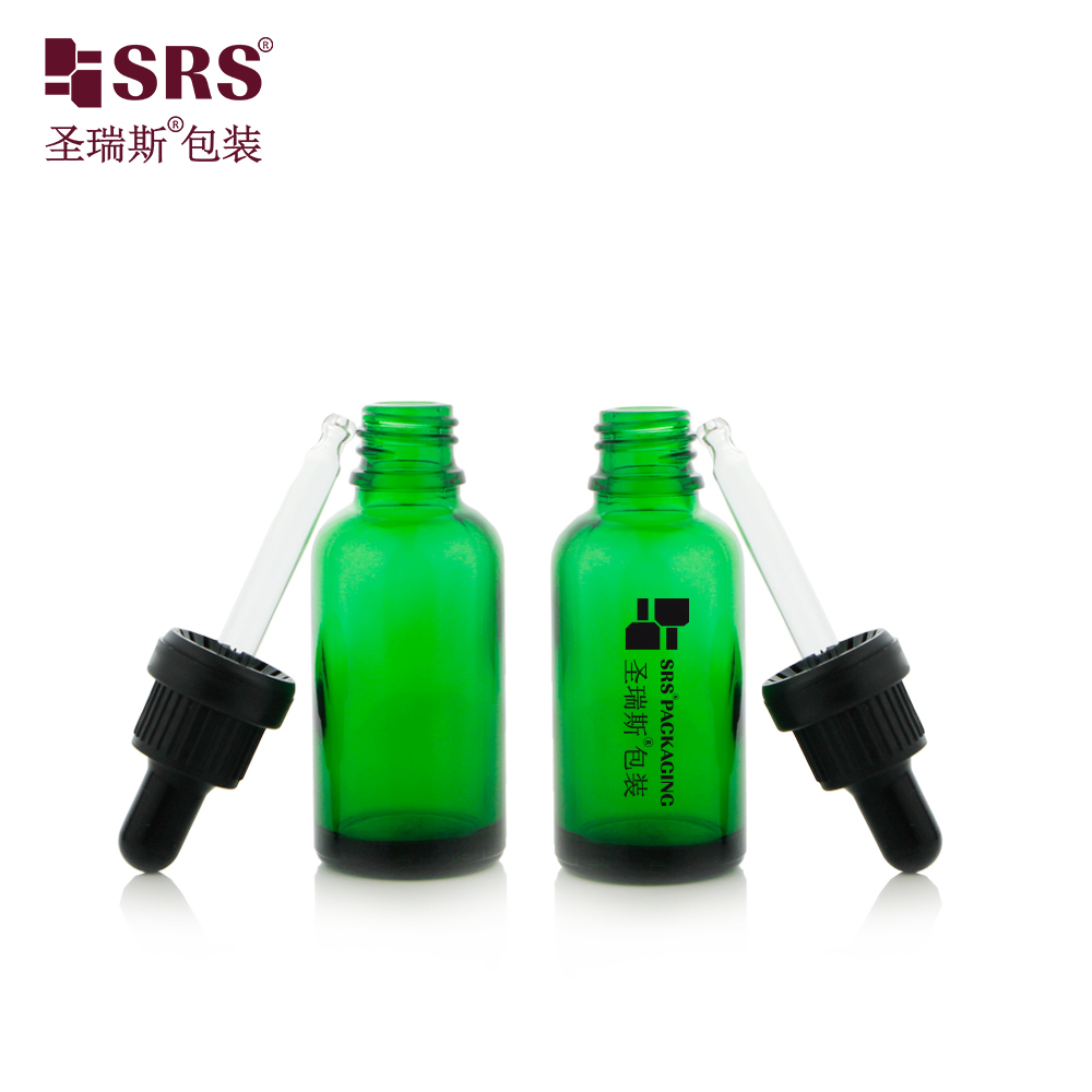 Empty Skin Care Serum Glass Dropper Bottles 30ml Essential Oil Glass Bottle With Tamper Evident Dropper