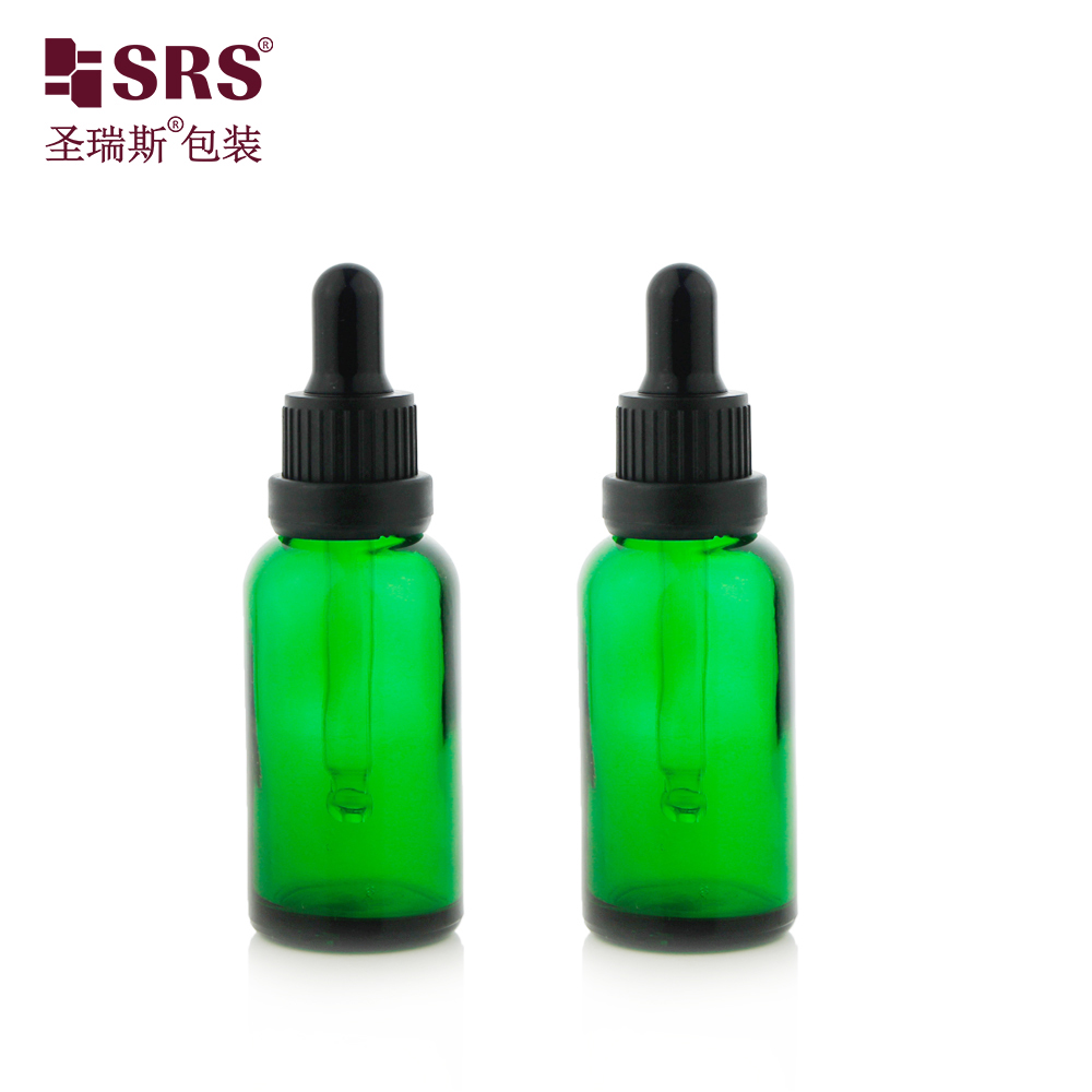 Empty Skin Care Serum Glass Dropper Bottles 30ml Essential Oil Glass Bottle With Tamper Evident Dropper