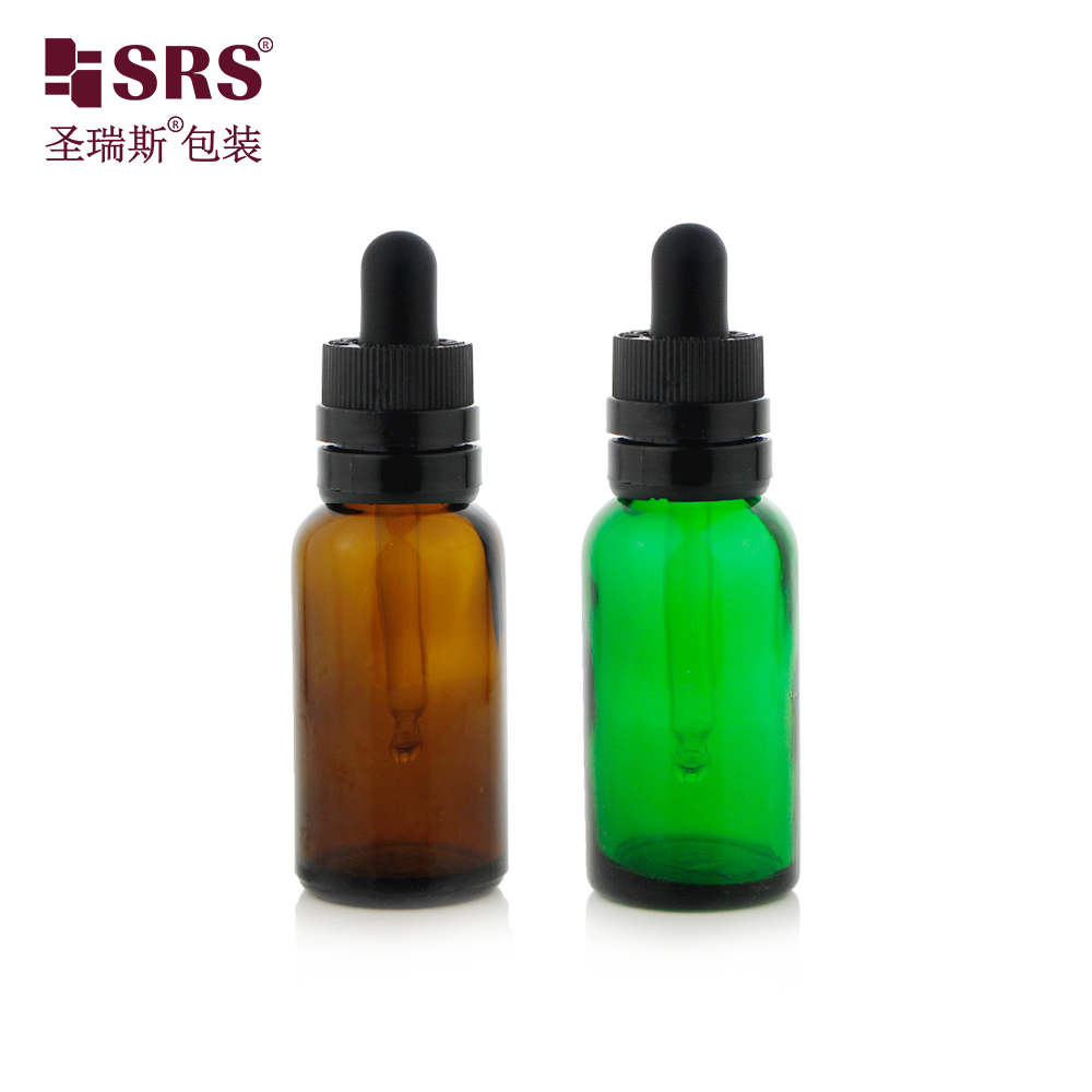 Child Safe Glass Essential Oil Dropper Bottle 30ml Glass Serum Bottle With Child Resistant Dropper