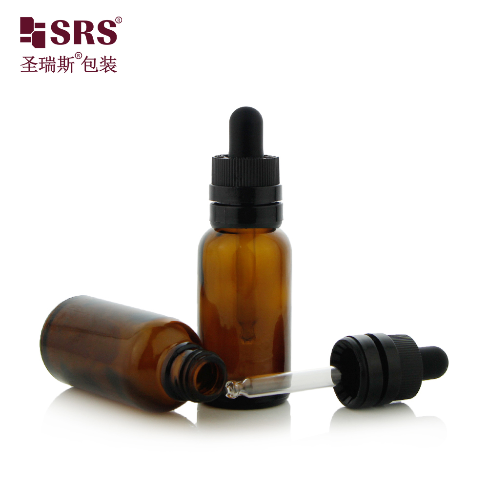 Child Safe Glass Essential Oil Dropper Bottle 30ml Glass Serum Bottle With Child Resistant Dropper