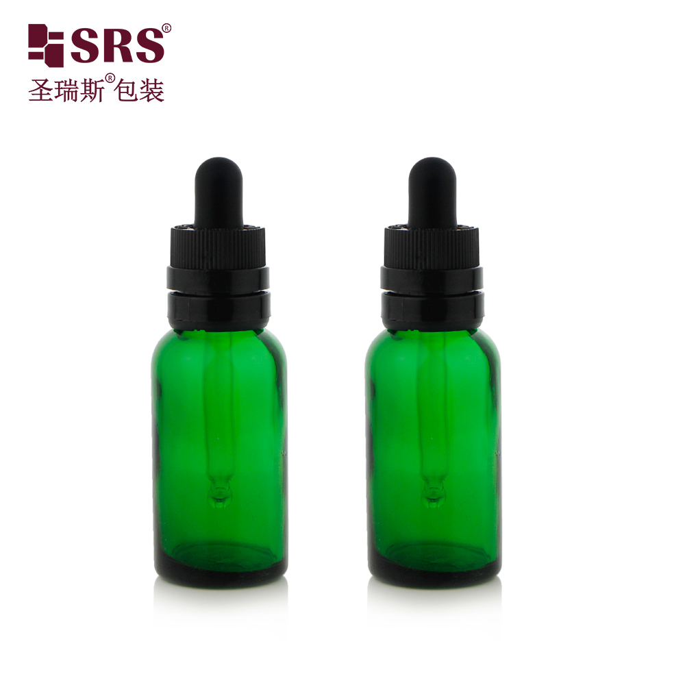 Child Safe Glass Essential Oil Dropper Bottle 30ml Glass Serum Bottle With Child Resistant Dropper