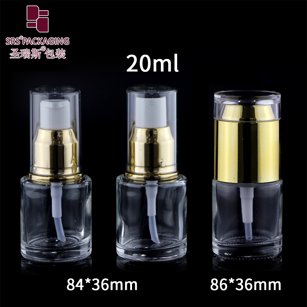 20ml Top Quality Skincare Cosmetic Containers Lotion Cream Serum Essential Oil Glass Bottle container Cosmetic