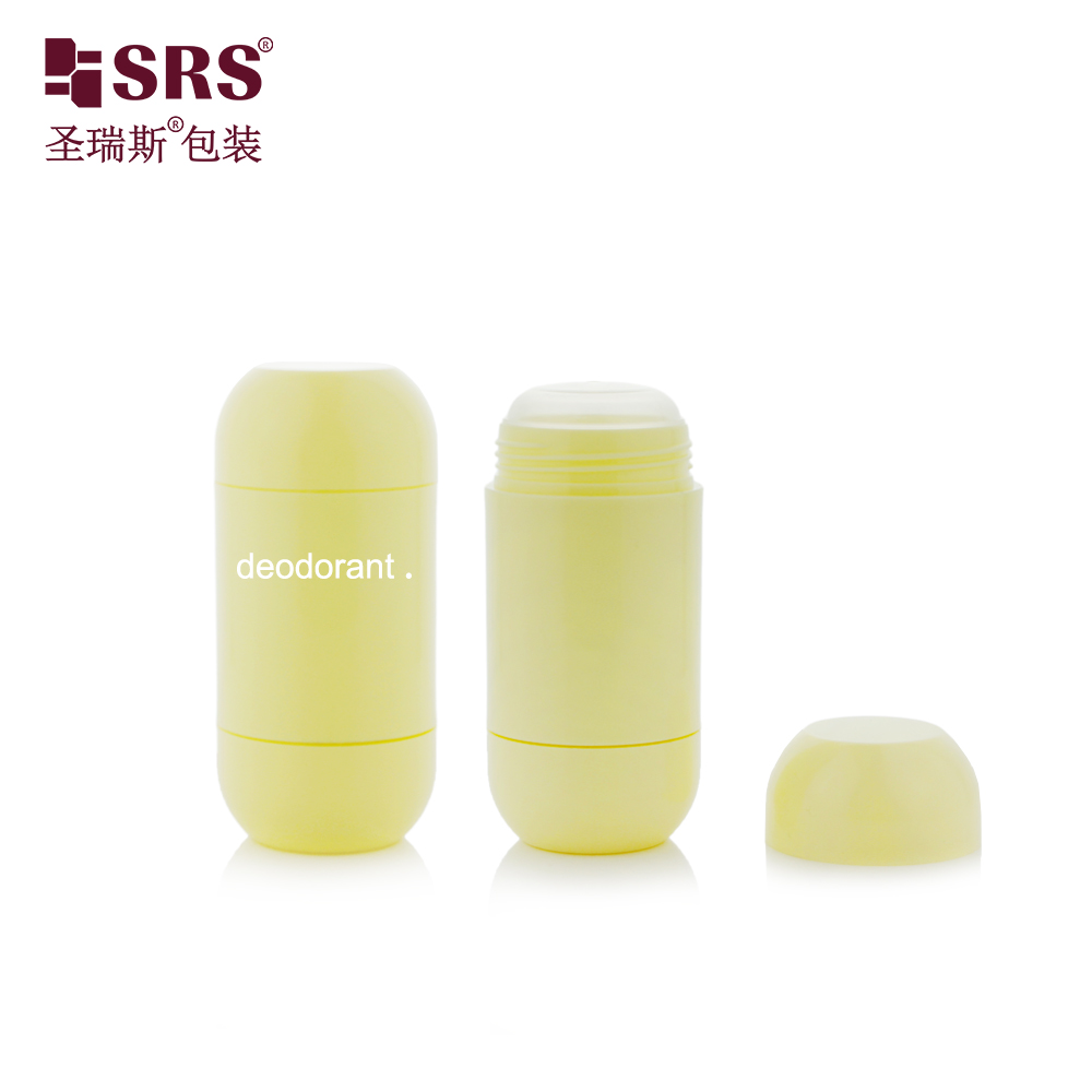 Plastic Friendly 30mL Empty PP Light Yellow Body Deodorant Push Bottles Stick Packaging Container