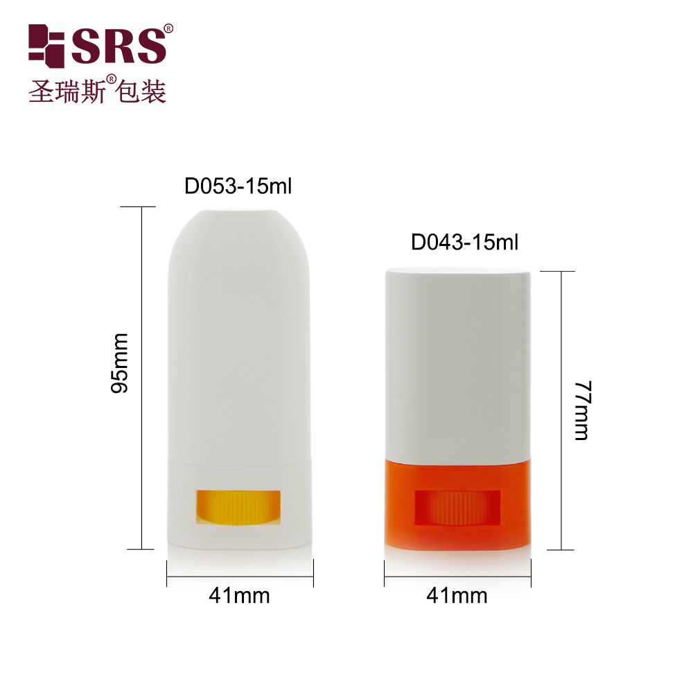 Wholesale 15ml Oval Shape Plastic PP Deodorant Stick Empty Container Manufacturer Cosmetic Packaging