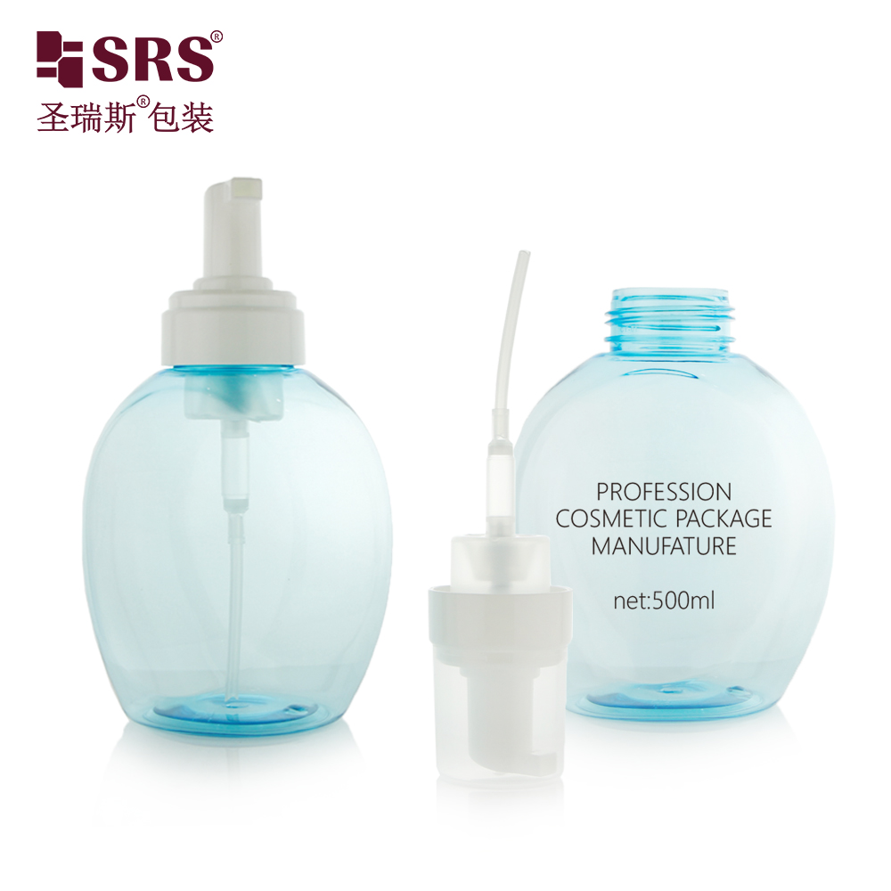 Big sizes 500Ml ball shape hand washing foam pet bottle 500ml with pump