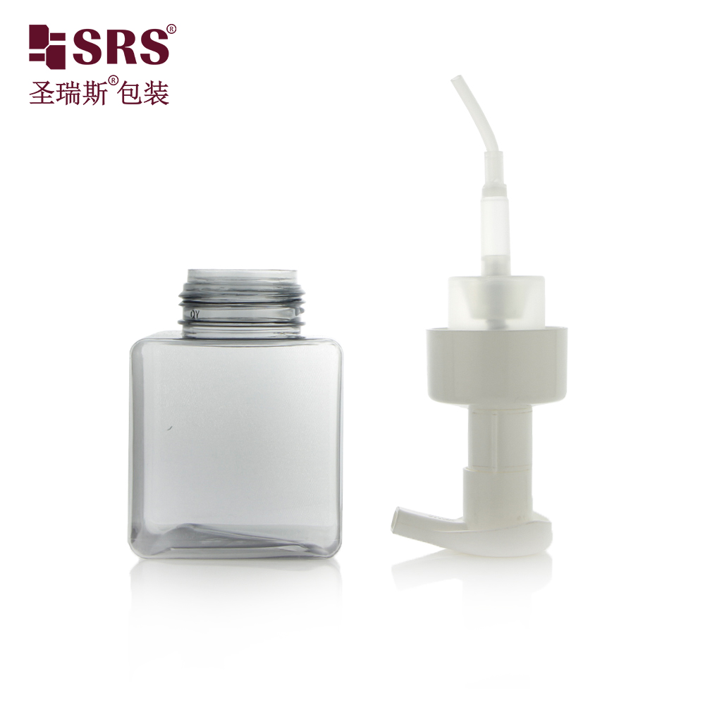 Square shape hand  washing 250ml foam pump pet bottle plastic empty packaging