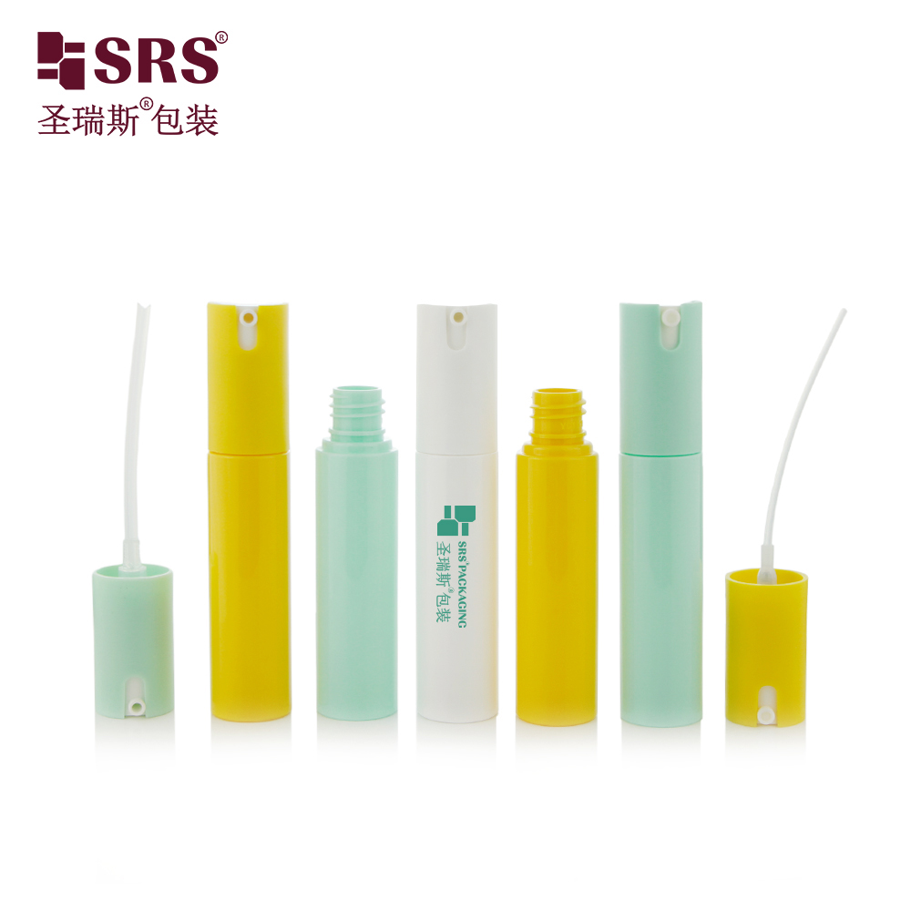 Perfume Yellow Spray Bottle 30ml PET Plastic Bottle Airless Bottle With Lotion Pump Or Sprayer Pump