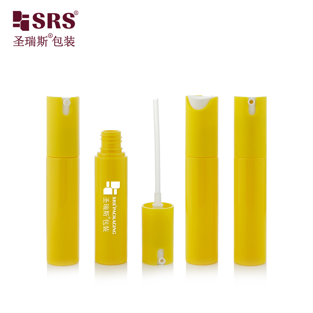 Perfume Yellow Spray Bottle 30ml PET Plastic Bottle Airless Bottle With Lotion Pump Or Sprayer Pump