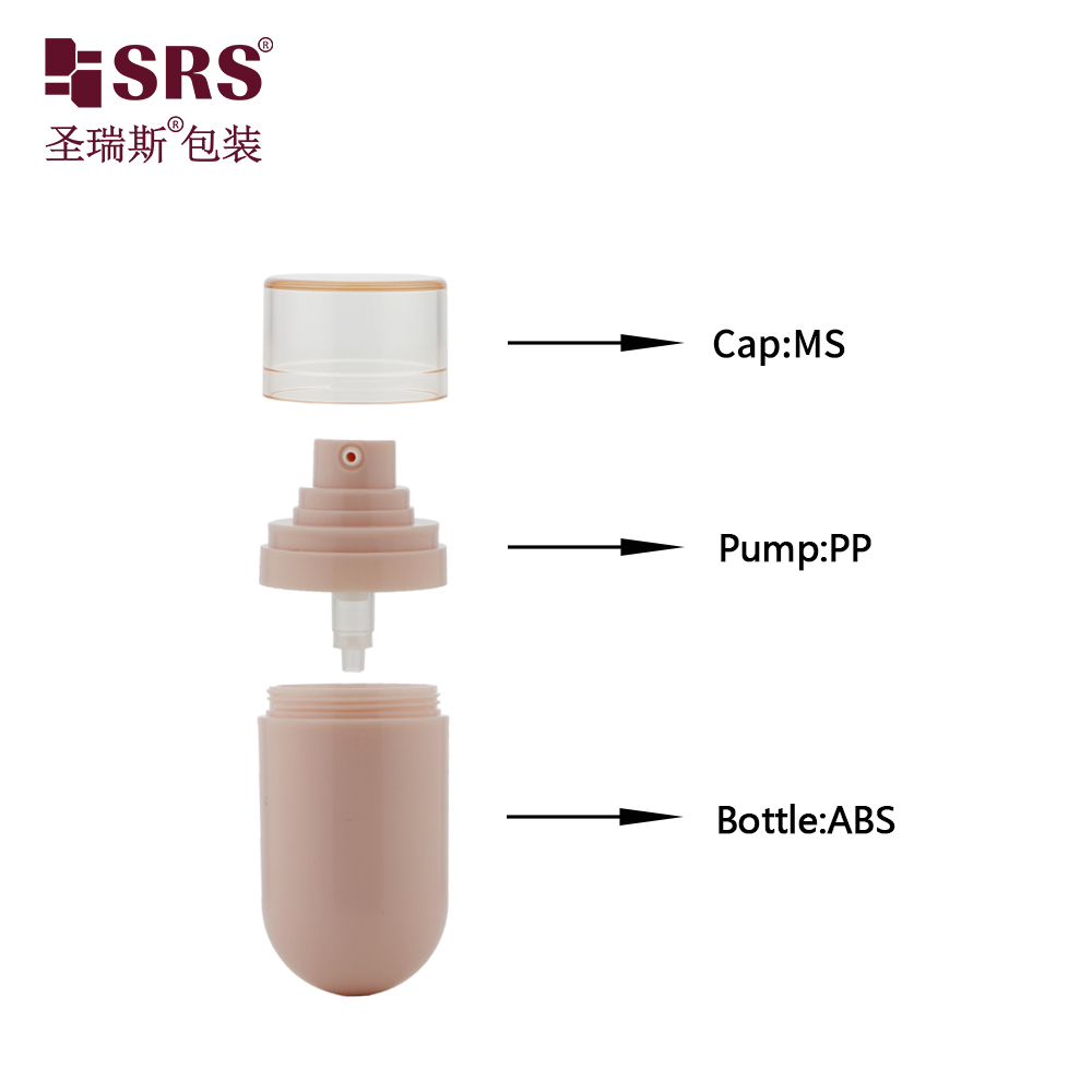 Cute Empty 15ml 30ml 50ml ABS Skincare Lotion Sun Screen Airless Cosmetics Bottle