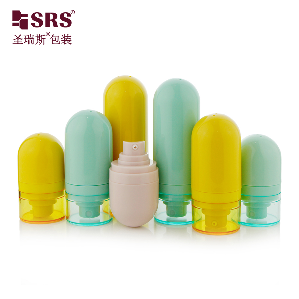 Cute Empty 15ml 30ml 50ml ABS Skincare Lotion Sun Screen Airless Cosmetics Bottle