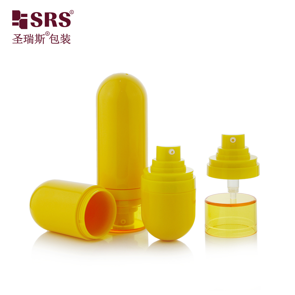 Cute Empty 15ml 30ml 50ml ABS Skincare Lotion Sun Screen Airless Cosmetics Bottle