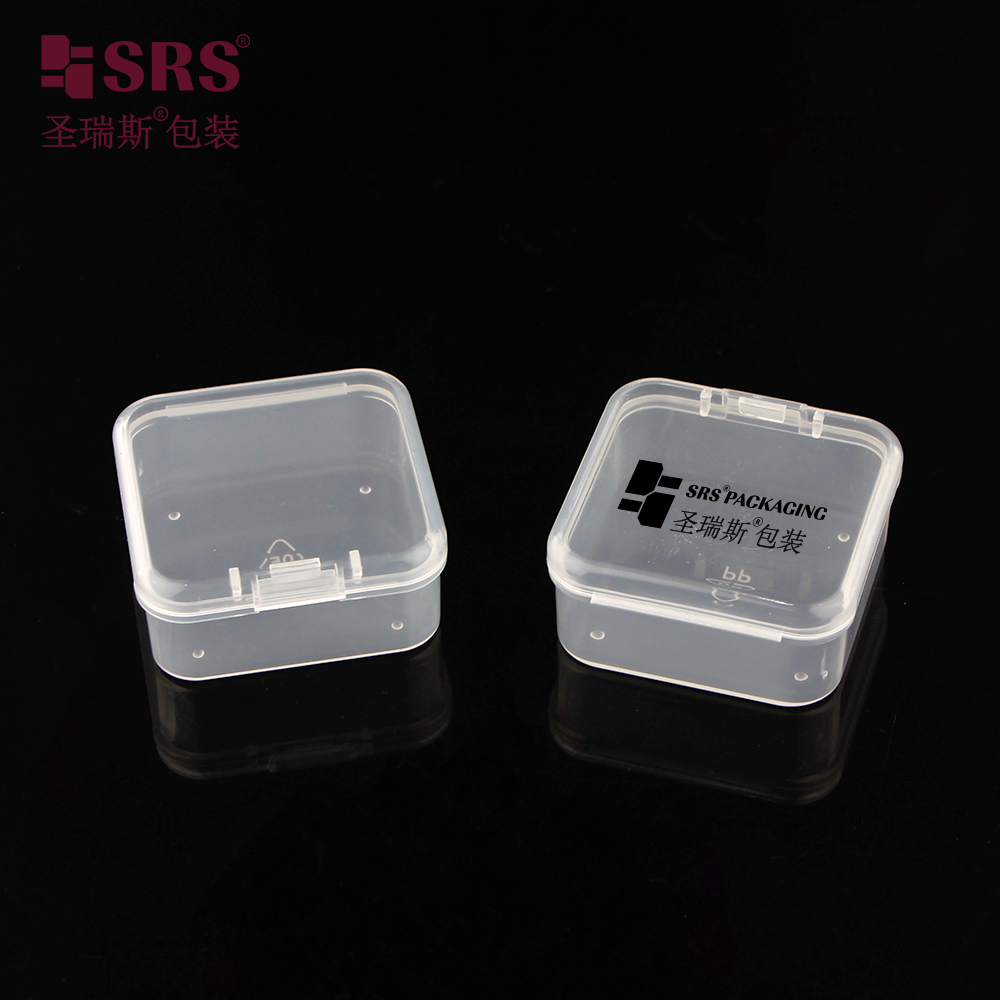 Empty Mini Small 5g Plastic Pill Bottles Square PP Jar Transparent With Flip Cap