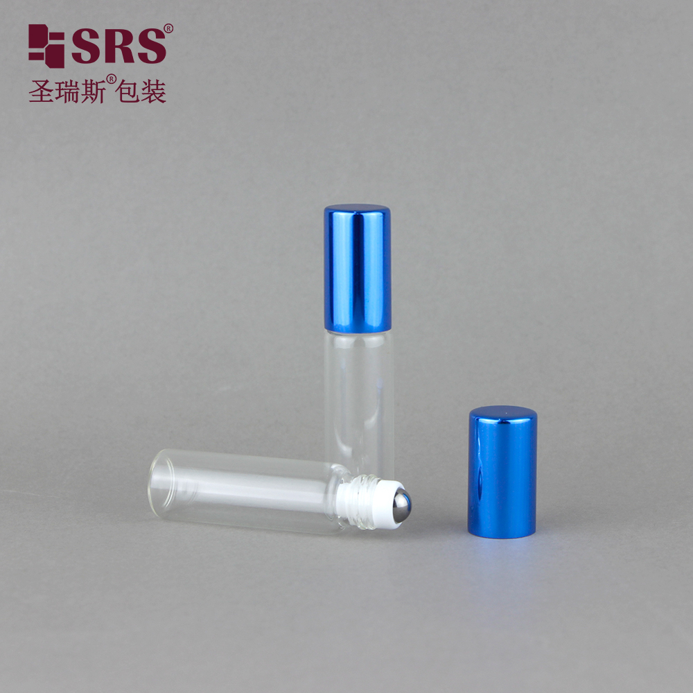 5ml Glass Roll on Perfume Bottle Cosmetic Glossy Bottle Perfume Oil Roll on Glass Bottle Roller Ball Empty Container