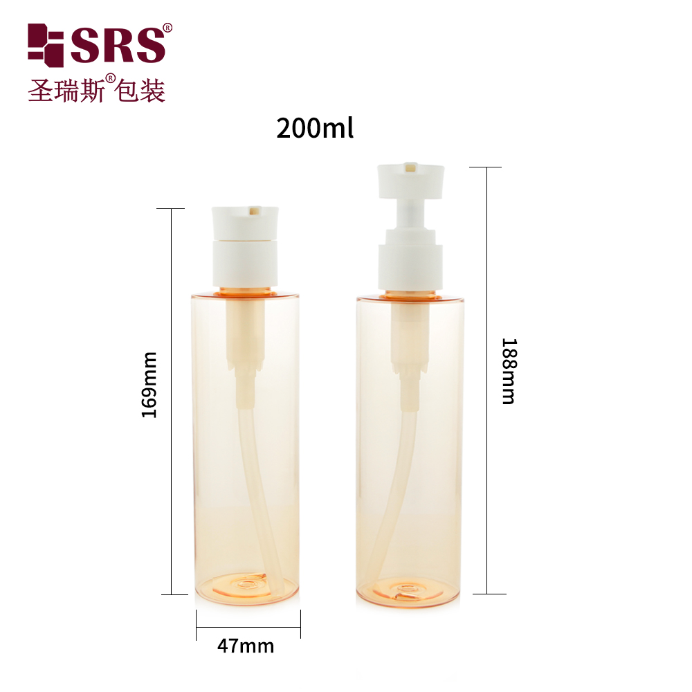 200ml Hand Sanitizer Gel Lotion Pump PCR Recycled Material Flat PET Bottle