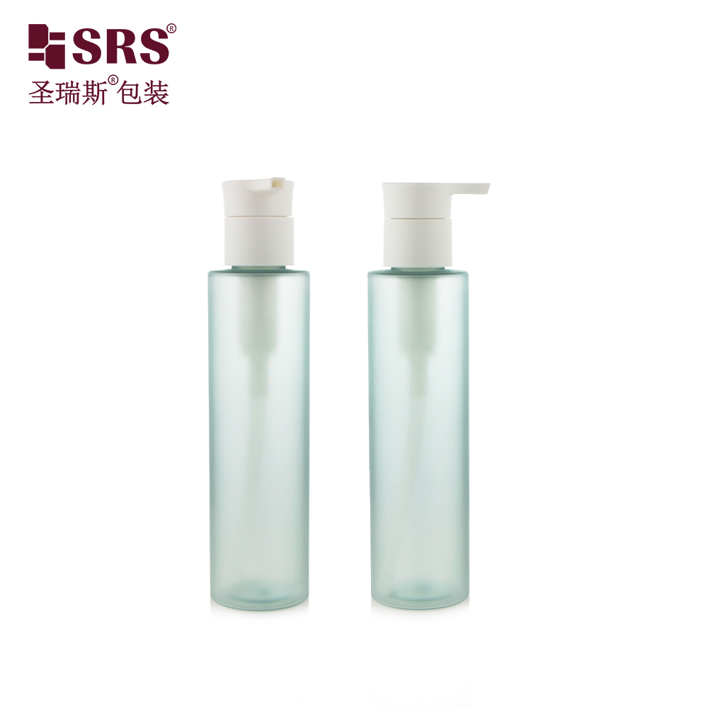 150ml Round Frosted Customize Color Plastic Cosmetic Pump PET Lotion Bottle