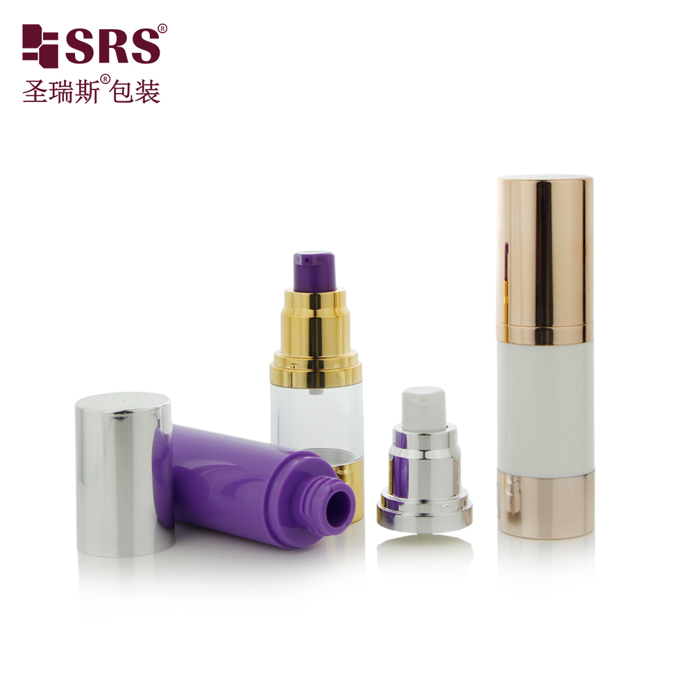 SRS 15ml 30ml 50ml 80ml 100ml Two Lotion Pump Options Cosmetics AS Airless Bottle