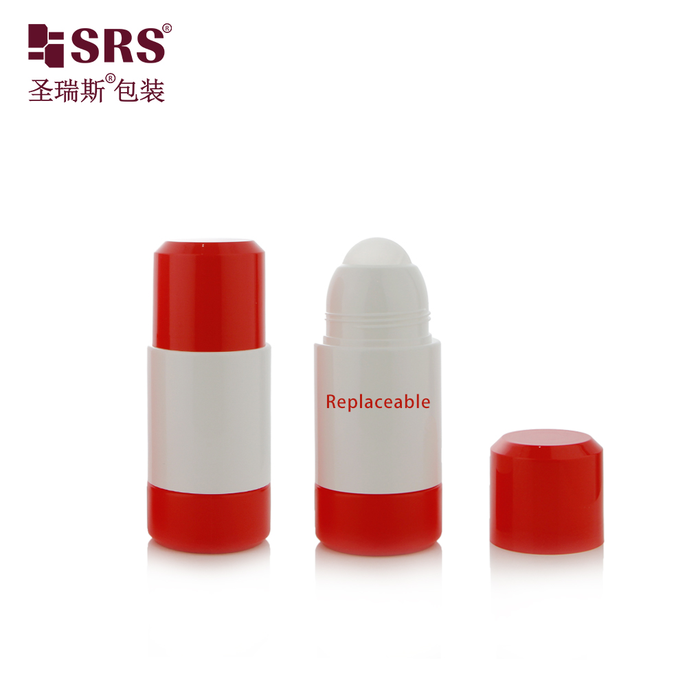 75ml Replaceable Eco-friendly Recycled PCR PP Anti-Itch Liquid Gel Roll On Plastic Bottle 50ml