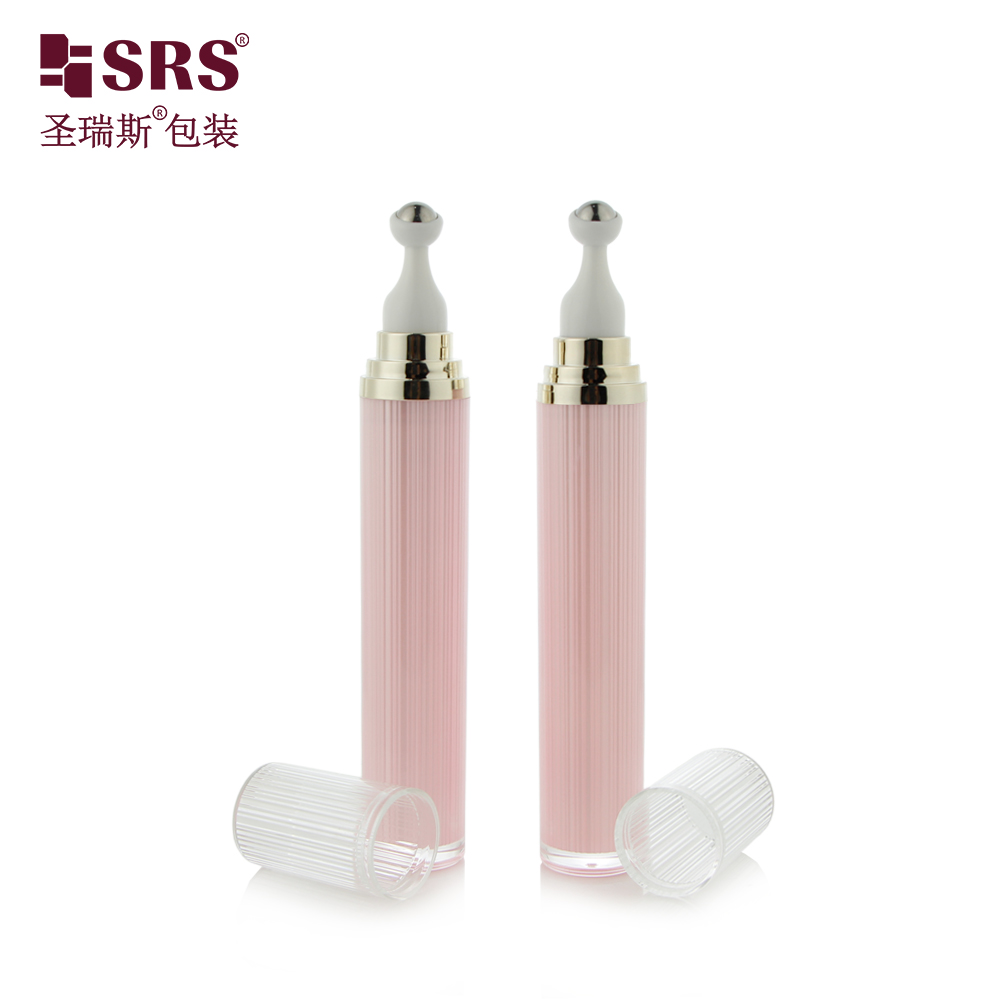 Eye Cream Skincare 20g Plastic Empty Luxury Acrylic Perfume Roll On Bottle Massage Roller Eye Cream Bottle
