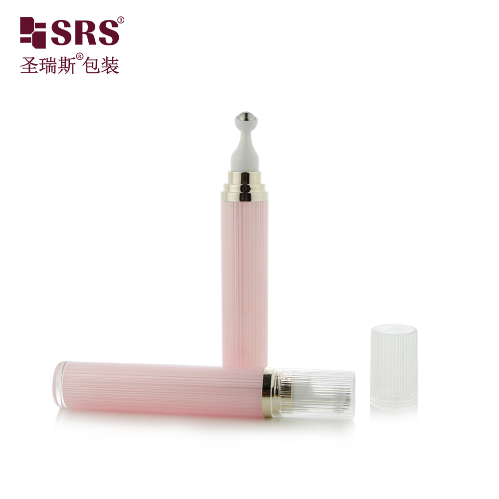 Eye Cream Skincare 20g Plastic Empty Luxury Acrylic Perfume Roll On Bottle Massage Roller Eye Cream Bottle
