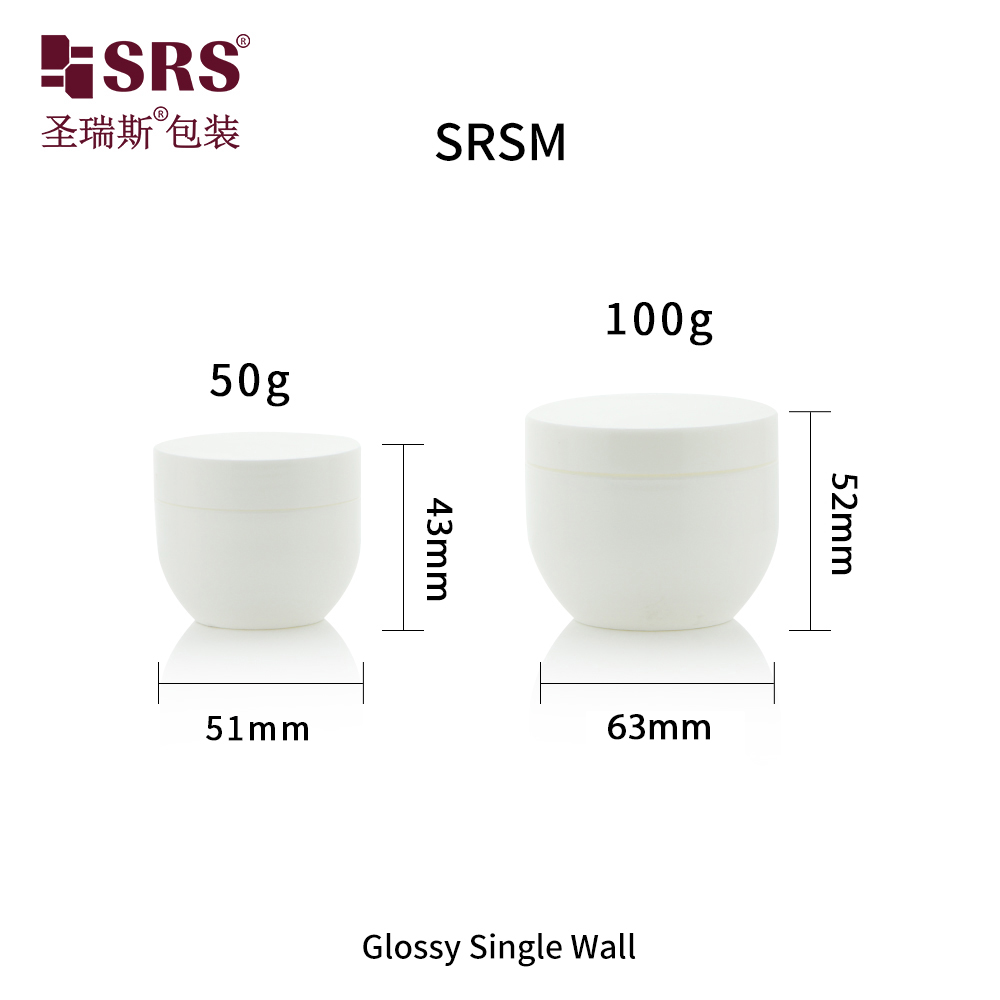 Empty Cone Shape Plastic PP Custom Color PCR Recycled Cream 50g 100g Cosmetic Jar