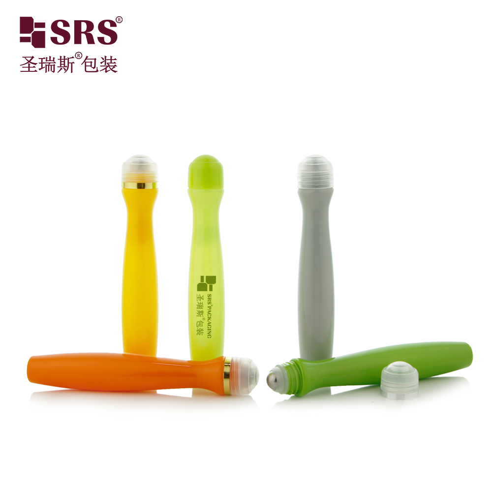 Custom Color Cosmetic Packaging 15ml 1/2oz PETG Roll On Bottle for Eye Serum 