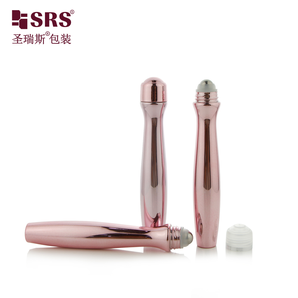 Custom Color Cosmetic Packaging 15ml 1/2oz PETG Roll On Bottle for Eye Serum 
