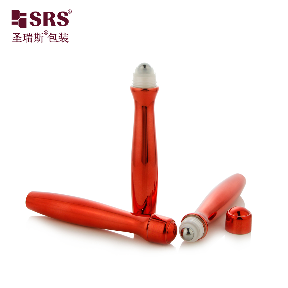 Custom Color Cosmetic Packaging 15ml 1/2oz PETG Roll On Bottle for Eye Serum 