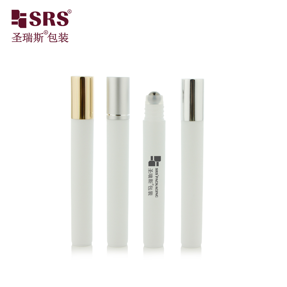Long and Thin 10ml Small Plastic Perfume PP Underarm Roller Ball Mini Roll on Bottle