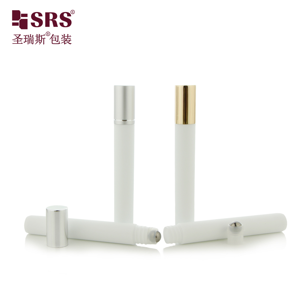 Long and Thin 10ml Small Plastic Perfume PP Underarm Roller Ball Mini Roll on Bottle