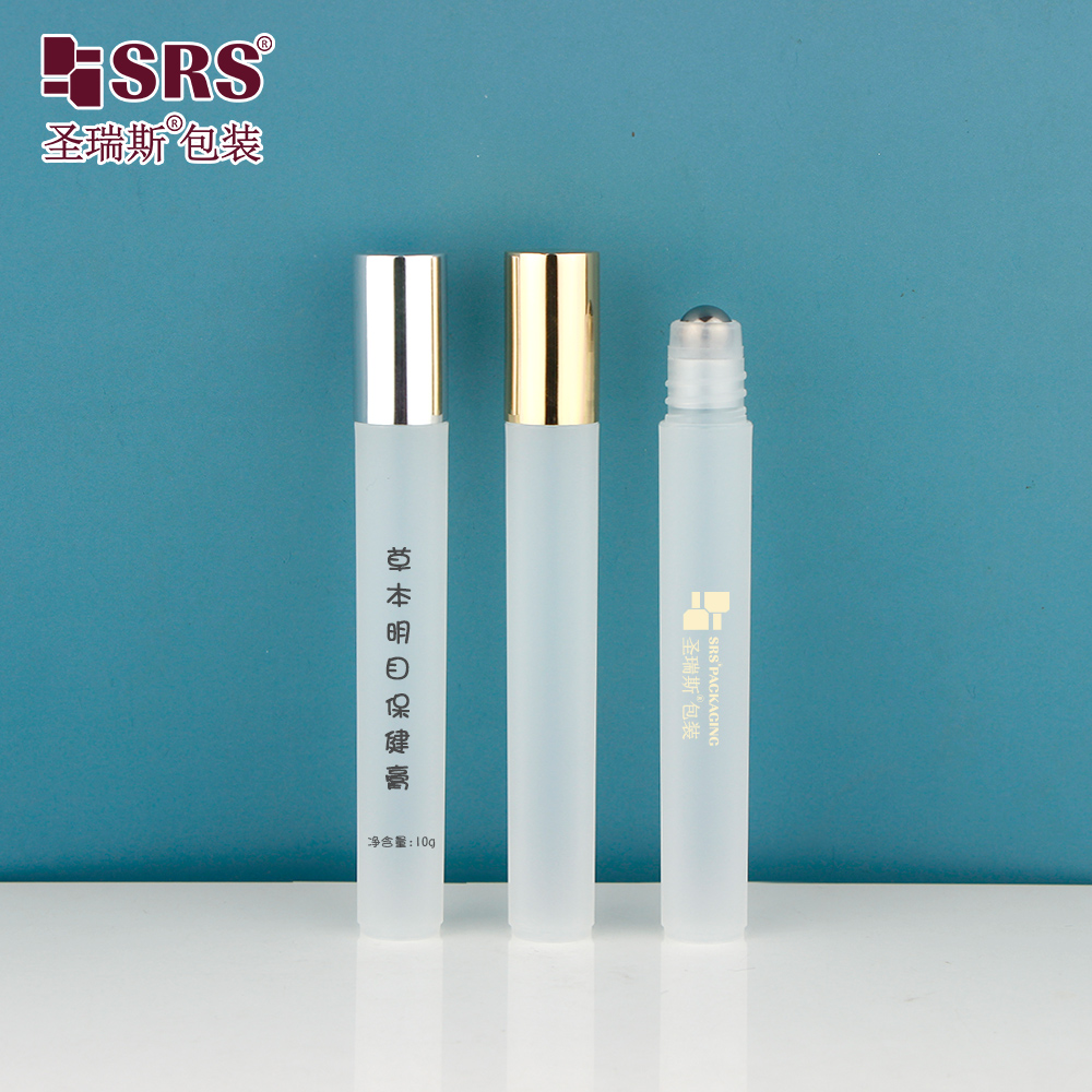 Long and Thin 10ml Small Plastic Perfume PP Underarm Roller Ball Mini Roll on Bottle
